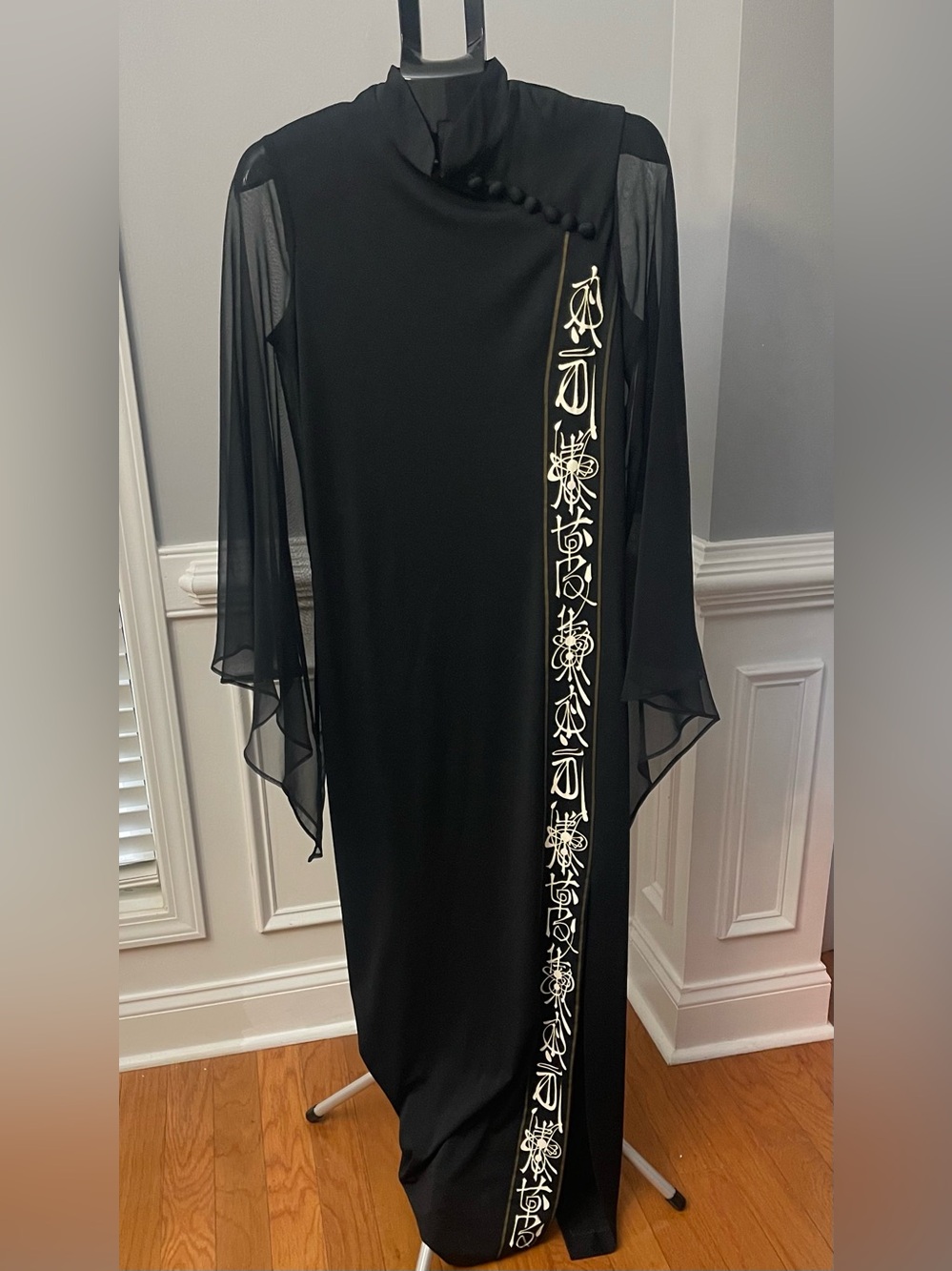 rare vintage 1970s Alfred Shaheen Asian-inspired maxi dress